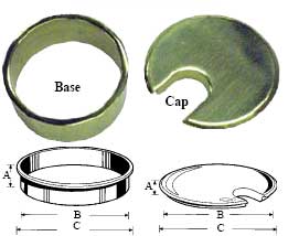 polished brass grommets